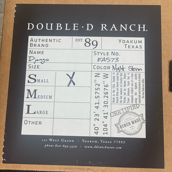 DOUBLE•D RANCH Django hat-OFFERS WELCOME - Picture 4 of 13